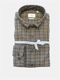 Eterna ternet flannel skjorte by1863. Modern Fit 2553 27 XS14